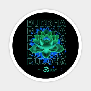 Buddha Lotus Green Acid Magnet